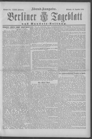Berliner Tageblatt und Handels-Zeitung vom 19.12.1894