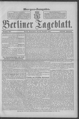 Berliner Tageblatt und Handels-Zeitung vom 20.12.1894