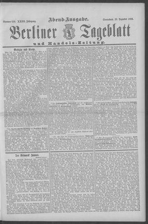 Berliner Tageblatt und Handels-Zeitung vom 22.12.1894