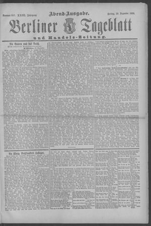 Berliner Tageblatt und Handels-Zeitung vom 28.12.1894