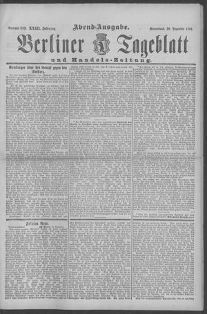 Berliner Tageblatt und Handels-Zeitung vom 29.12.1894
