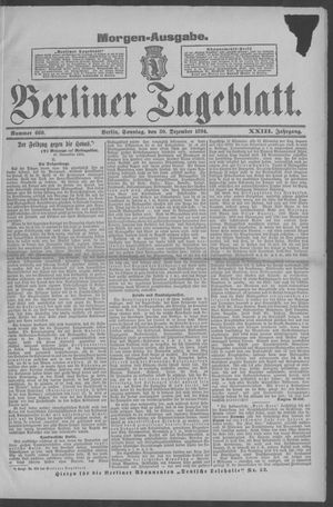 Berliner Tageblatt und Handels-Zeitung vom 30.12.1894