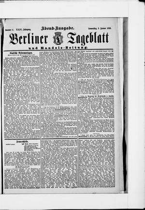 Berliner Tageblatt und Handels-Zeitung vom 03.01.1895