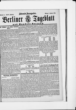 Berliner Tageblatt und Handels-Zeitung vom 07.01.1895