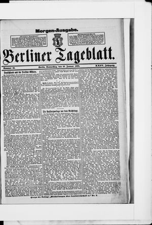 Berliner Tageblatt und Handels-Zeitung vom 10.01.1895
