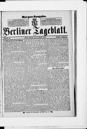 Berliner Tageblatt und Handels-Zeitung vom 11.01.1895