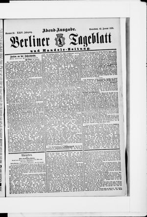 Berliner Tageblatt und Handels-Zeitung vom 12.01.1895