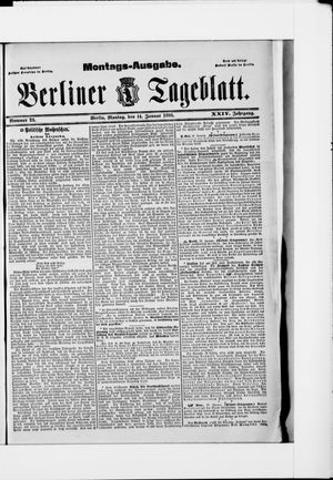 Berliner Tageblatt und Handels-Zeitung vom 14.01.1895