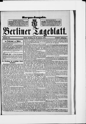 Berliner Tageblatt und Handels-Zeitung vom 22.01.1895