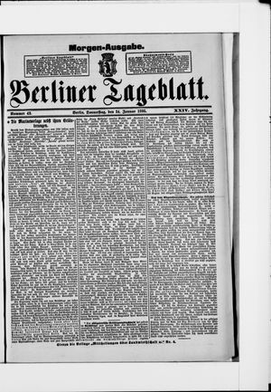 Berliner Tageblatt und Handels-Zeitung vom 24.01.1895