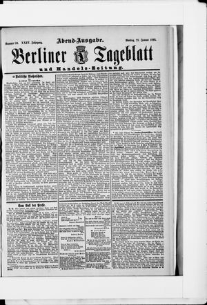 Berliner Tageblatt und Handels-Zeitung vom 28.01.1895