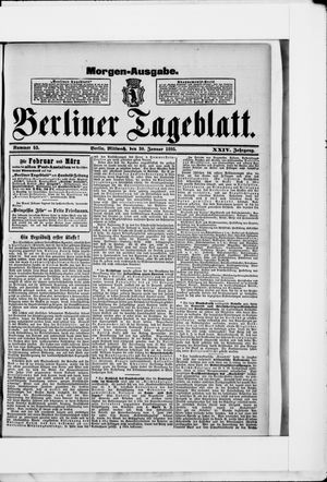 Berliner Tageblatt und Handels-Zeitung on Jan 30, 1895