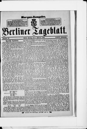Berliner Tageblatt und Handels-Zeitung vom 01.02.1895