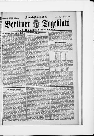 Berliner Tageblatt und Handels-Zeitung vom 07.02.1895