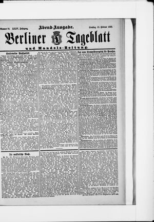 Berliner Tageblatt und Handels-Zeitung on Feb 12, 1895
