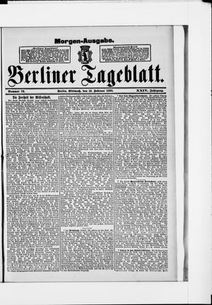 Berliner Tageblatt und Handels-Zeitung vom 13.02.1895