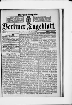 Berliner Tageblatt und Handels-Zeitung on Feb 19, 1895