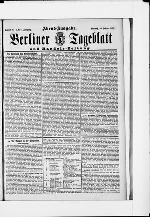 Berliner Tageblatt und Handels-Zeitung vom 20.02.1895