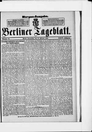 Berliner Tageblatt und Handels-Zeitung on Feb 21, 1895
