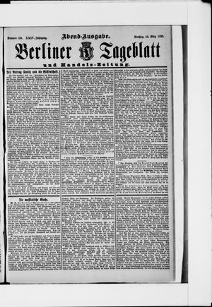 Berliner Tageblatt und Handels-Zeitung on Mar 12, 1895