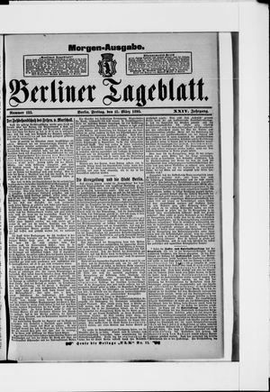 Berliner Tageblatt und Handels-Zeitung vom 15.03.1895