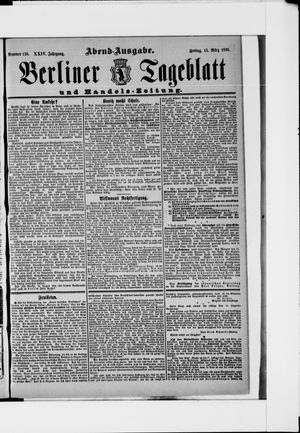 Berliner Tageblatt und Handels-Zeitung vom 15.03.1895