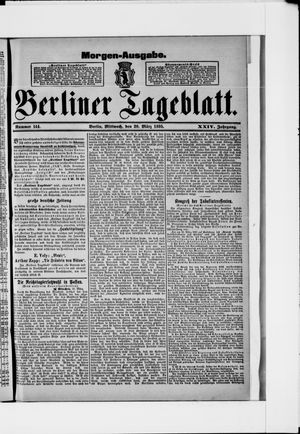 Berliner Tageblatt und Handels-Zeitung on Mar 20, 1895