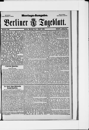 Berliner Tageblatt und Handels-Zeitung vom 01.04.1895