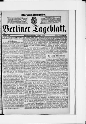 Berliner Tageblatt und Handels-Zeitung on Apr 3, 1895