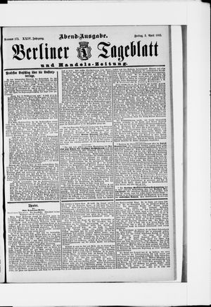 Berliner Tageblatt und Handels-Zeitung vom 05.04.1895