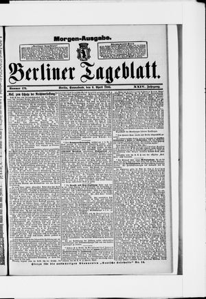 Berliner Tageblatt und Handels-Zeitung on Apr 6, 1895