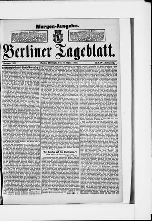 Berliner Tageblatt und Handels-Zeitung vom 10.04.1895
