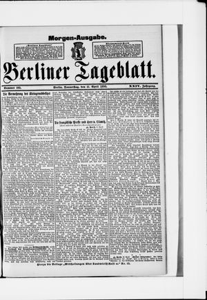 Berliner Tageblatt und Handels-Zeitung on Apr 11, 1895