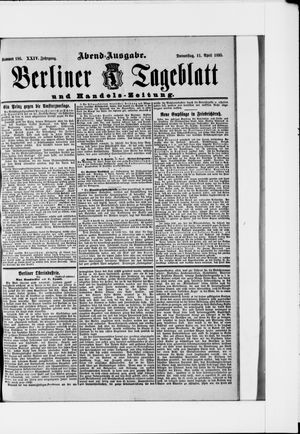 Berliner Tageblatt und Handels-Zeitung vom 11.04.1895
