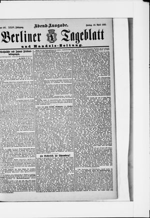 Berliner Tageblatt und Handels-Zeitung vom 19.04.1895