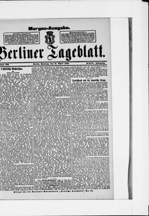 Berliner Tageblatt und Handels-Zeitung on Apr 21, 1895