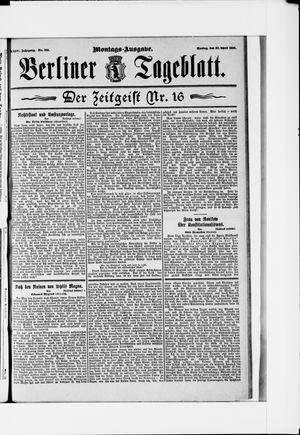 Berliner Tageblatt und Handels-Zeitung vom 22.04.1895