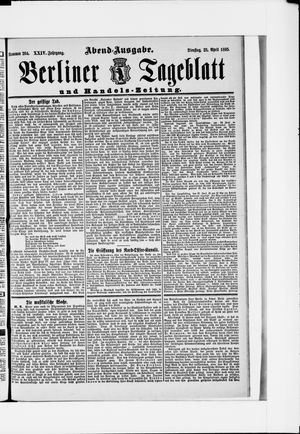 Berliner Tageblatt und Handels-Zeitung on Apr 23, 1895