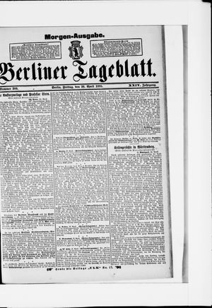 Berliner Tageblatt und Handels-Zeitung on Apr 26, 1895