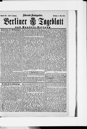 Berliner Tageblatt und Handels-Zeitung on May 8, 1895