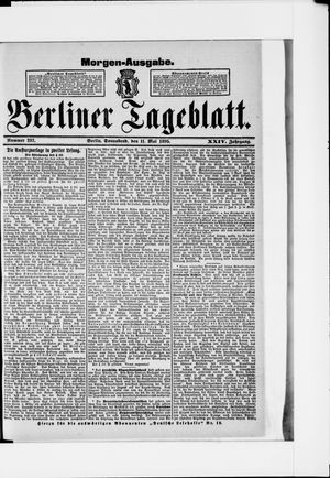 Berliner Tageblatt und Handels-Zeitung vom 11.05.1895