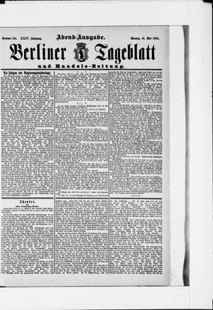 Berliner Tageblatt und Handels-Zeitung on May 13, 1895