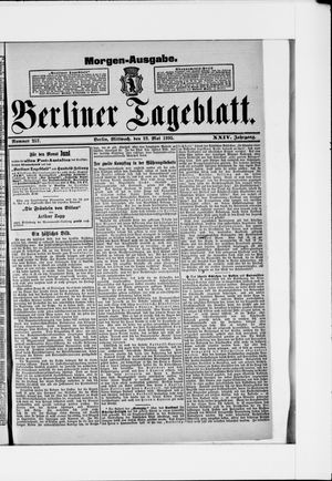 Berliner Tageblatt und Handels-Zeitung vom 22.05.1895