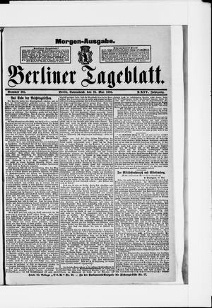 Berliner Tageblatt und Handels-Zeitung on May 25, 1895