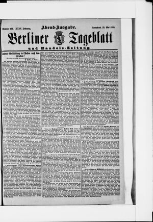 Berliner Tageblatt und Handels-Zeitung on May 25, 1895