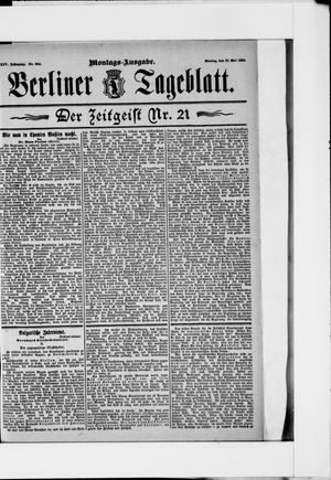 Berliner Tageblatt und Handels-Zeitung vom 27.05.1895