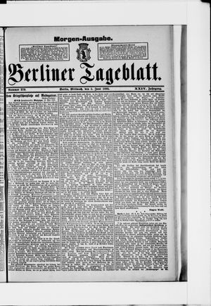 Berliner Tageblatt und Handels-Zeitung on Jun 5, 1895