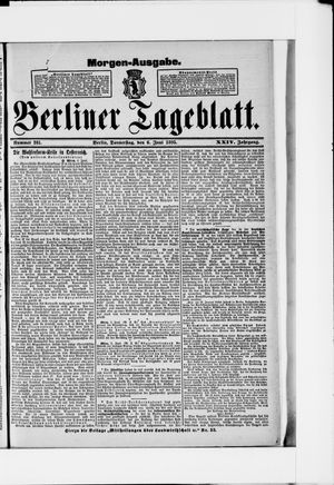 Berliner Tageblatt und Handels-Zeitung on Jun 6, 1895
