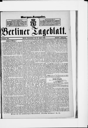 Berliner Tageblatt und Handels-Zeitung vom 15.06.1895