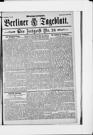 Berliner Tageblatt und Handels-Zeitung on Jun 17, 1895